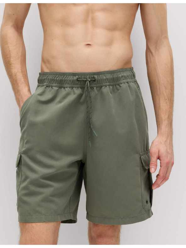 Marks & Spencer Gyorsan száradó hosszú fürdőshorts zsebekkel Marks & Spencer zöld