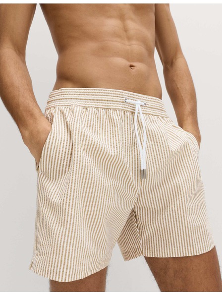 Marks & Spencer Úszóshorts froncított anyagból Marks & Spencer bézs