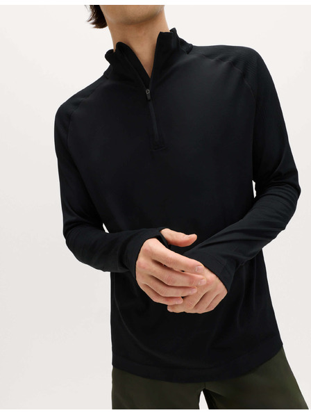 Marks & Spencer Varrás nélküli sportfelső félig cipzárral Marks & Spencer fekete