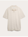 Marks & Spencer Kötött póló tiszta extra finom merino gyapjúból Marks & Spencer bézs