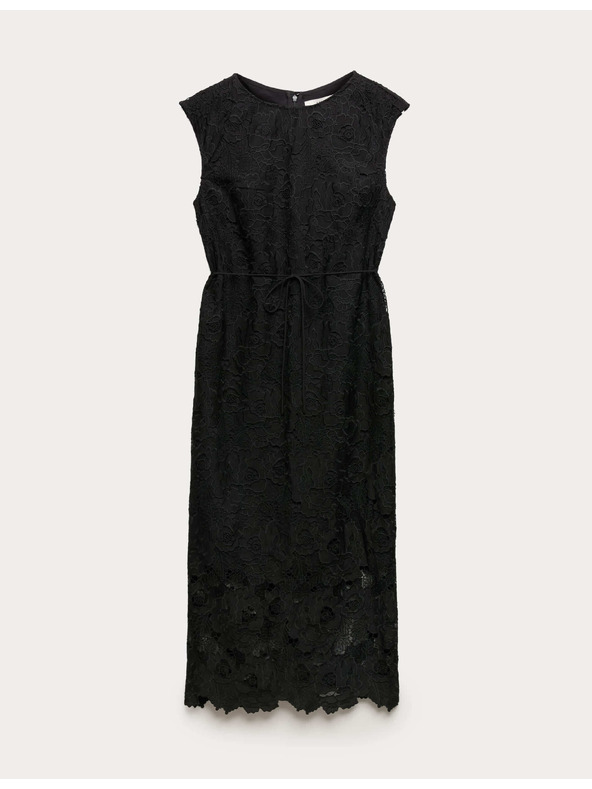 Marks & Spencer Midi ceruza ruha csipkés kivágatokkal Marks & Spencer fekete