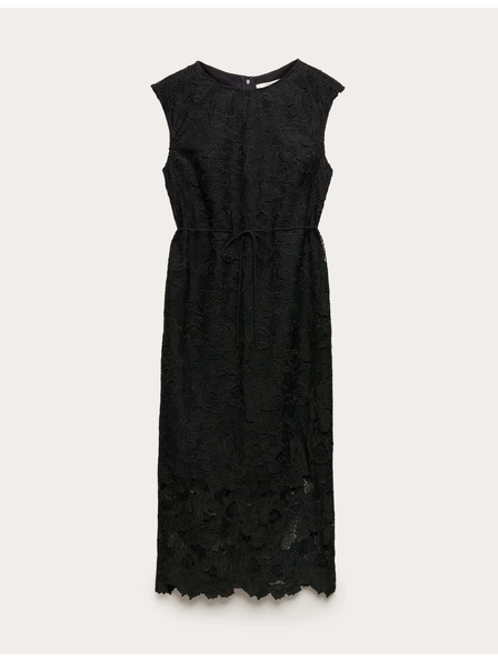 Marks & Spencer Midi ceruza ruha csipkés kivágatokkal Marks & Spencer fekete
