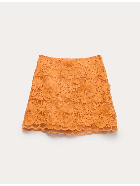 Marks & Spencer Szoros mini szoknya virág aplikációval Marks & Spencer narancssárga
