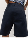 Marks & Spencer Chino rövidnadrág magas derekú magas pamutarányú Marks & Spencer tengerészkék