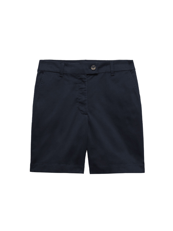 Marks & Spencer Chino rövidnadrág magas derekú magas pamutarányú Marks & Spencer tengerészkék