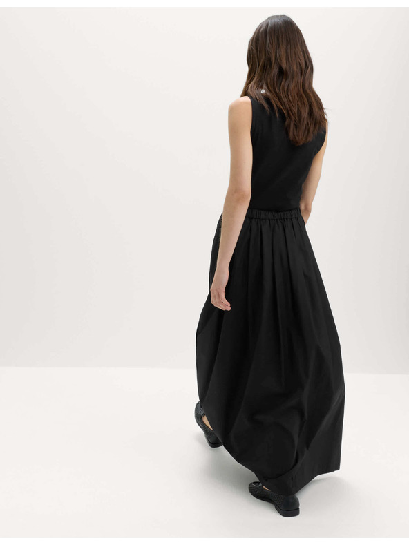 Marks & Spencer Pliszírozott maxi szoknya tiszta pamutból Marks & Spencer fekete