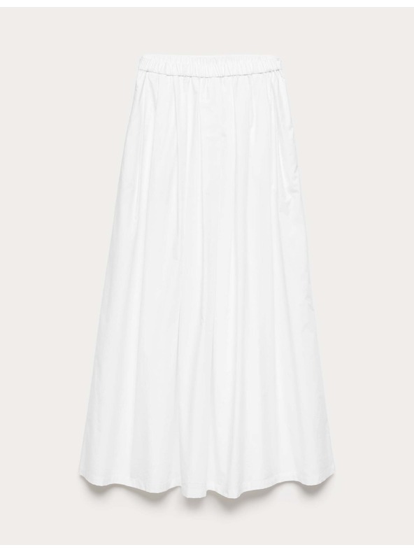 Marks & Spencer Pliszírozott maxi szoknya tiszta pamutból Marks & Spencer fehér