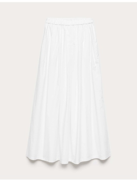 Marks & Spencer Pliszírozott maxi szoknya tiszta pamutból Marks & Spencer fehér