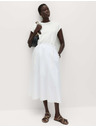 Marks & Spencer Poplin midi szoknya tiszta pamutból Marks & Spencer fehér