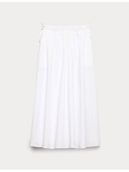 Marks & Spencer Poplin midi szoknya tiszta pamutból Marks & Spencer fehér