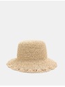 Marks & Spencer Zsinóros kalap vágott szélekkel fedora motívummal Marks & Spencer bézs