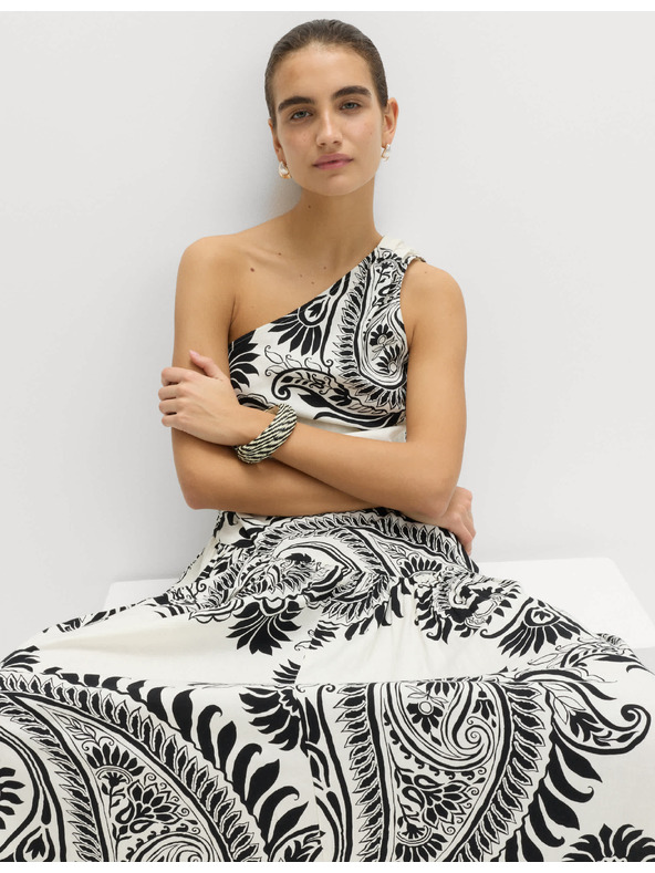 Marks & Spencer Folyékony egyvállas maxi ruha magas lentartalmú Marks & Spencer fekete