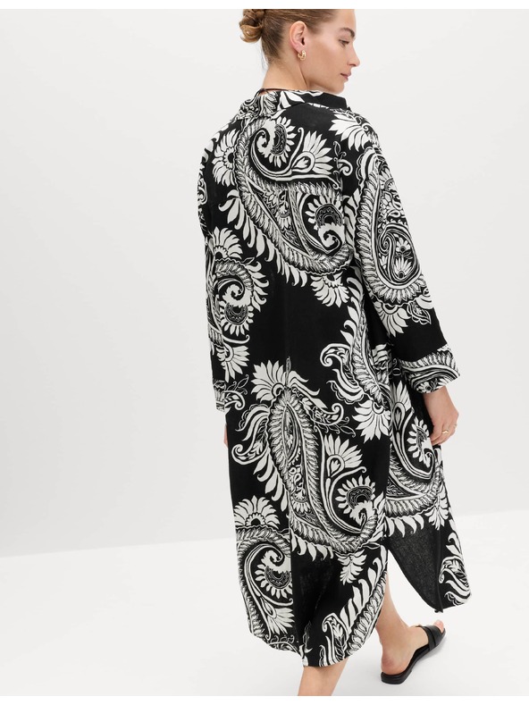 Marks & Spencer Ing jellegű maxi ruha magas lentartalmú és mintás Marks & Spencer fekete