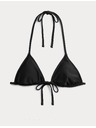 Marks & Spencer Ráncos háromszög alakú nyakba kötős bikini felső Marks & Spencer fekete