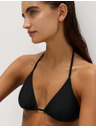 Marks & Spencer Ráncos háromszög alakú nyakba kötős bikini felső Marks & Spencer fekete
