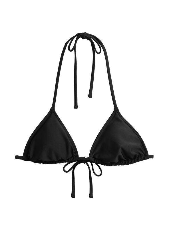 Marks & Spencer Ráncos háromszög alakú nyakba kötős bikini felső Marks & Spencer fekete