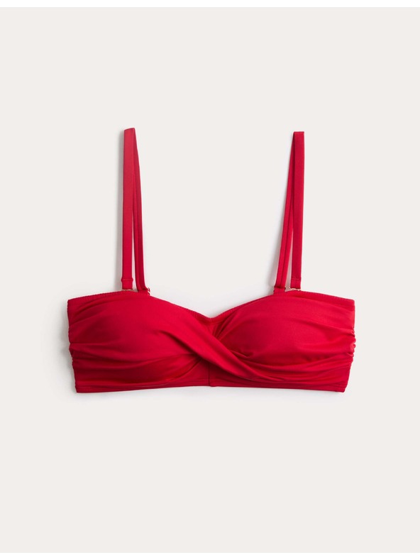 Marks & Spencer Bandeau melltartóval párnázott és csavart elöl részű bikini felső Marks & Spencer piros