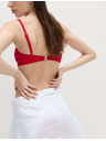 Marks & Spencer Bandeau melltartóval párnázott és csavart elöl részű bikini felső Marks & Spencer piros