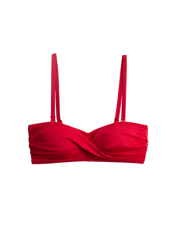 Marks & Spencer Bandeau melltartóval párnázott és csavart elöl részű bikini felső Marks & Spencer piros