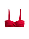 Marks & Spencer Bandeau melltartóval párnázott és csavart elöl részű bikini felső Marks & Spencer piros