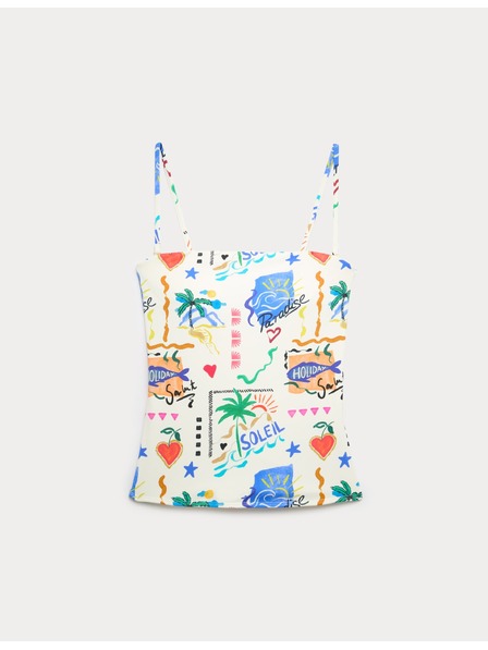 Marks & Spencer Tankini felső ráncolt és nyomott mintával Marks & Spencer többszínű
