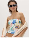 Marks & Spencer Tankini felső ráncolt és nyomott mintával Marks & Spencer többszínű