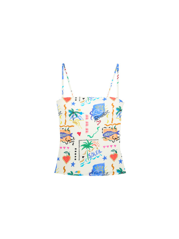 Marks & Spencer Tankini felső ráncolt és nyomott mintával Marks & Spencer többszínű