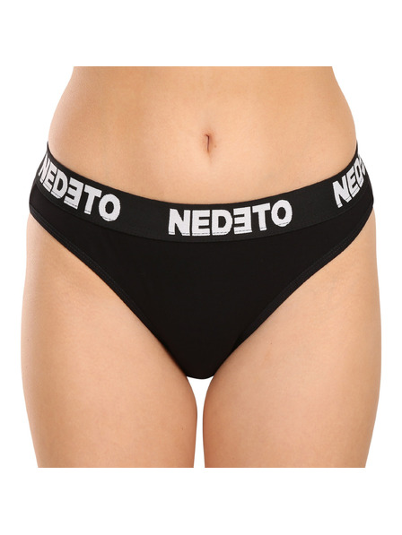 Nedeto 2. osztályú Három darabos szett - női alsónadrág Nedeto fekete (3NKB001/II)
