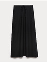 Marks & Spencer Marks & Spencer fekete A-vonalú maxi szoknya magas linen tartalommal