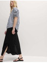 Marks & Spencer Marks & Spencer fekete A-vonalú maxi szoknya magas linen tartalommal