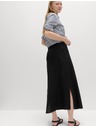 Marks & Spencer Marks & Spencer fekete A-vonalú maxi szoknya magas linen tartalommal