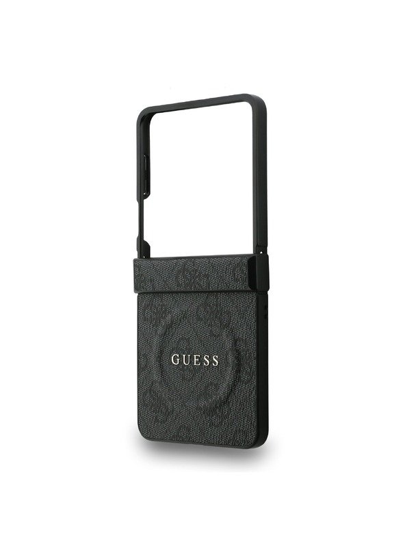 Guess Guess PU Leather 4G Colored Ring Magnetic Hátsó Tok Samsung Galaxy Z Flip 7 Black