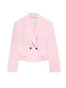 Marks & Spencer Kétsorosan gombos lezser szellemű blazer lentartalommal Marks & Spencer rózsaszín