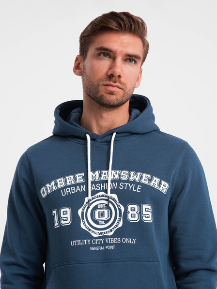 Ombre Clothing Férfi kenguru nyomtatott melegítőfelső Ombre ruházat