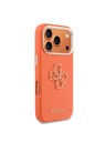 Guess Guess PU Grained 4G Resin Metal Logo Hátlap iPhone 17 Pro Max számára Orange