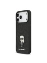 Karl Lagerfeld Karl Lagerfeld Fixed Glitter Metal Ikonik Hátlap iPhone 17 Pro Max számára Black