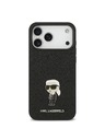 Karl Lagerfeld Karl Lagerfeld Fixed Glitter Metal Ikonik Hátlap iPhone 17 Pro Max számára Black