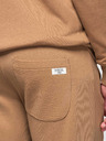 Ombre Clothing Férfi melegítő szett: kapucnis felső cipzárral + egyenes szárú nadrág – barna V2 Z23 Ombre Clothing
