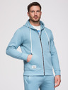 Ombre Clothing Férfi melegítő szett: kapucnis felső cipzárral + egyenes szárú nadrág – világoskék V7 Z23 Ombre Clothing