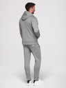 Ombre Clothing Férfi melegítő szett: kapucnis felső cipzárral + egyenes szárú nadrág – szürke V8 Z23 Ombre Clothing