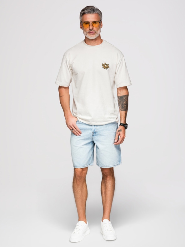 Ombre Clothing Póló "OM-TSCT-0275" – tejszínű Ombre Clothing