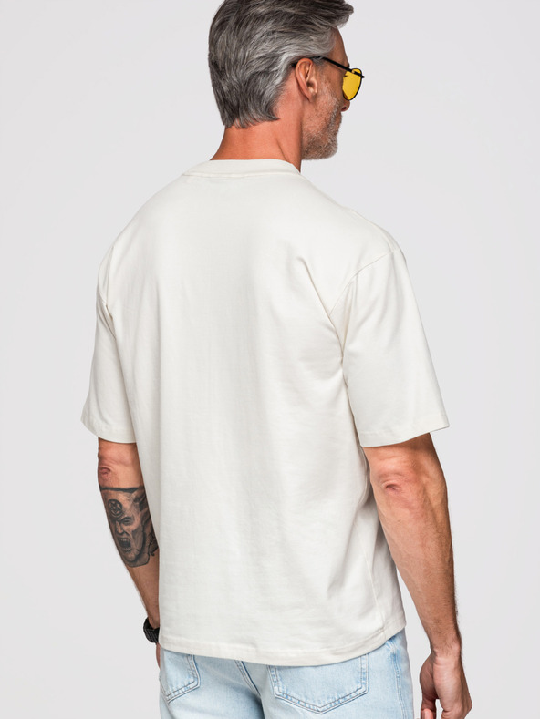 Ombre Clothing Póló "OM-TSCT-0275" – tejszínű Ombre Clothing