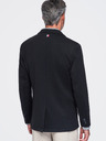 Ombre Clothing Férfi sakkó SLIM finom szerkezetű kötöttből – fekete V2 M165 Ombre Clothing