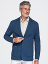 Ombre Clothing Férfi slim sakkó SLIM finom szerkezetű kötöttből – kék V6 M165 Ombre Clothing