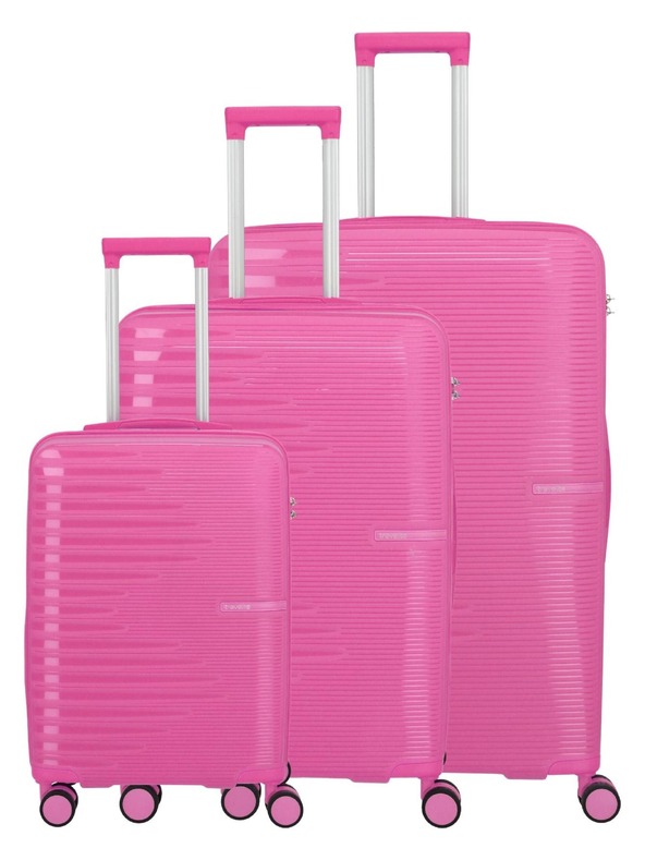 Travelite Utazási bőrönd szett Travelite Pacific S,M,L Pink