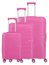 Travelite Utazási bőrönd szett Travelite Pacific S,M,L Pink