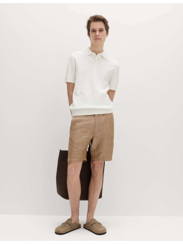 Marks & Spencer Chino rövidnadrág, lenvegyület Marks & Spencer barna