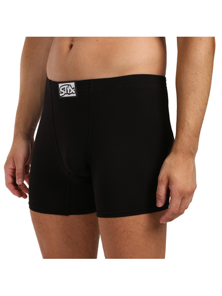 Styx Férfi hosszú boxeralsó Styx klasszikus gumi fekete