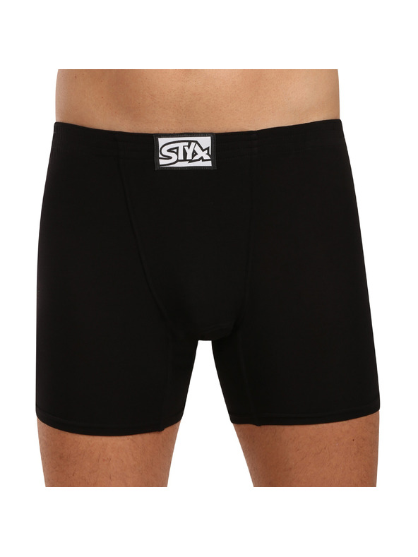 Styx Férfi hosszú boxeralsó Styx klasszikus gumi fekete