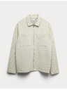 Marks & Spencer Kockás zippzáras kabát textúrával, pamutmix Marks & Spencer beige